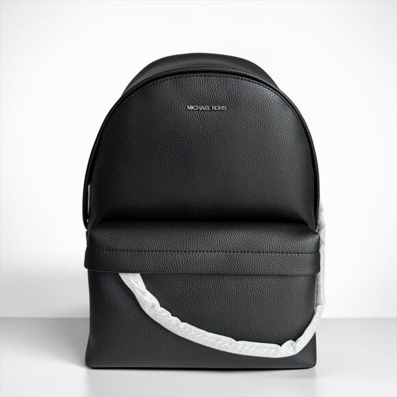 NWT Michael Kors Slater Large Pebble Leather Backpack Black School Work Travel main image 10